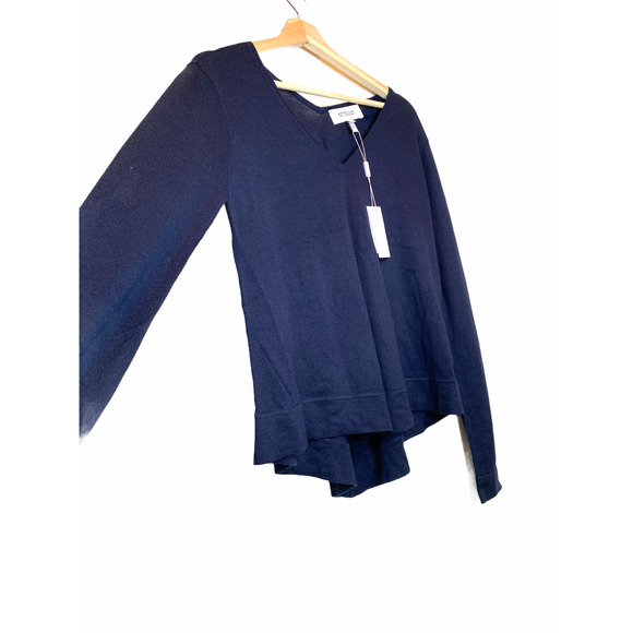 DEREK LAM Ventura Wool Blend V-Neck Sweater M - Picture 6 of 11